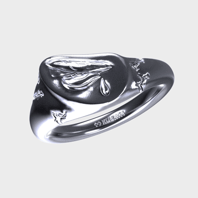 Fallen Angel Tear Ring
