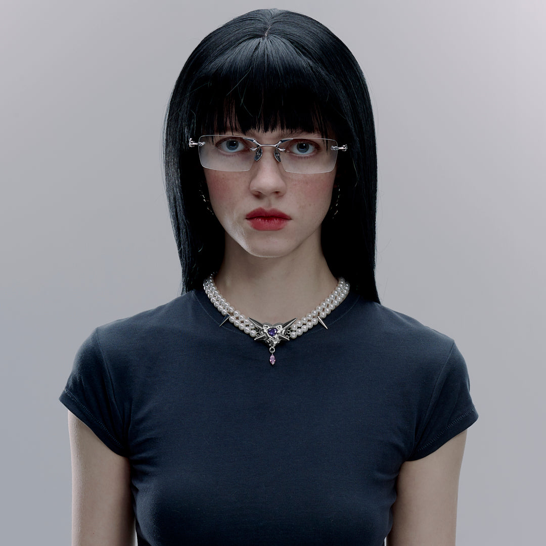 Spiky - Purple Necklace