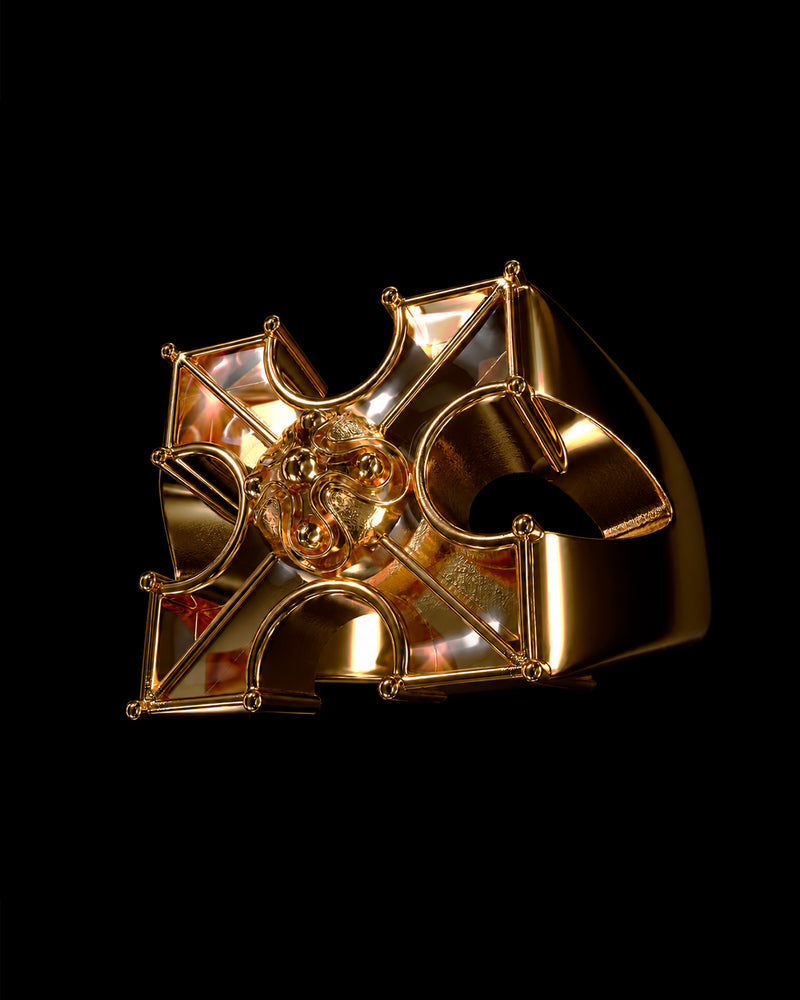 Crucifix - Gold Ring