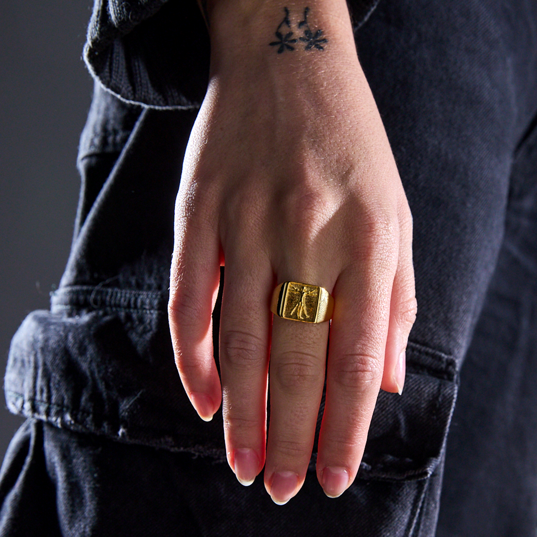 Vitruvian Man - Gold Ring V2