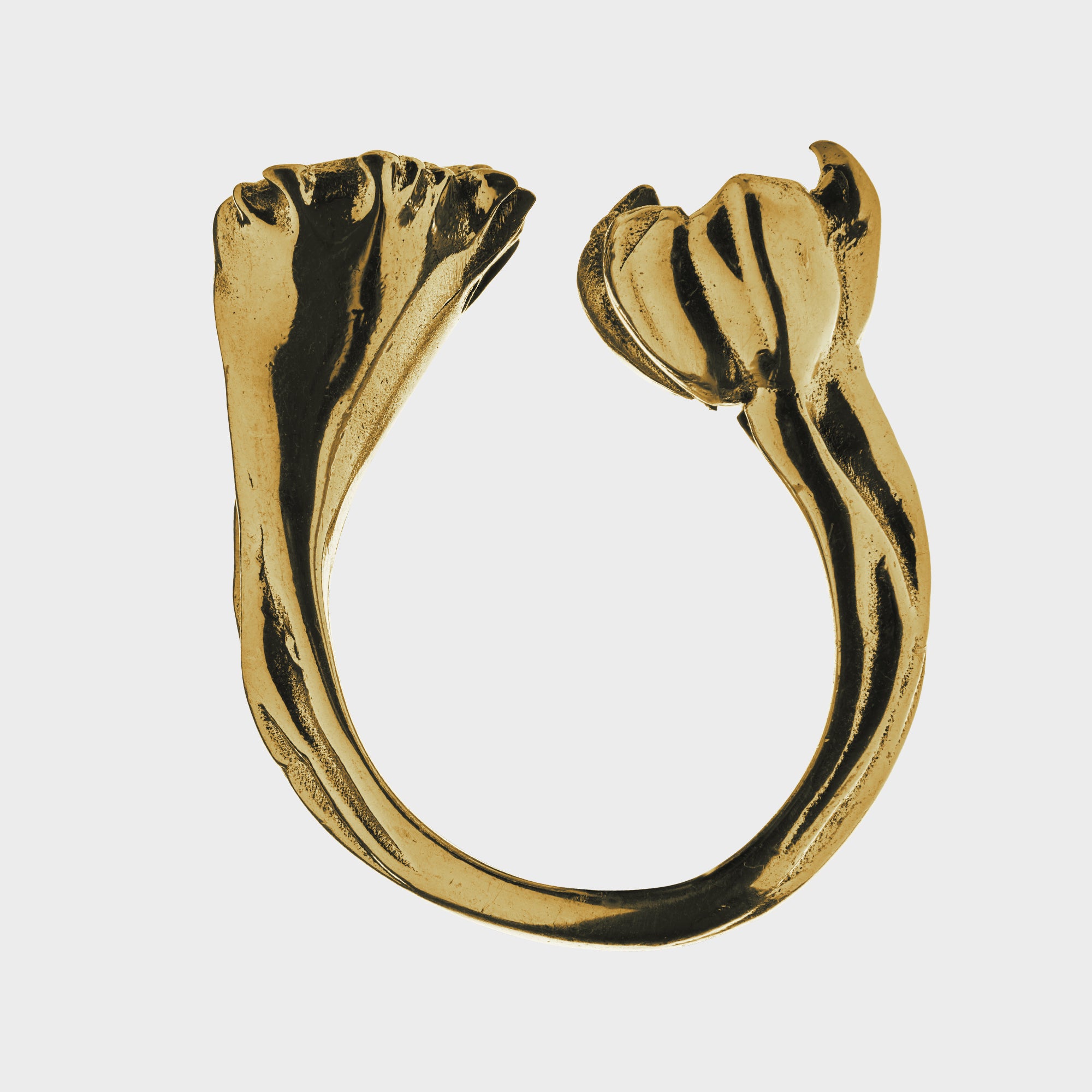 Heart - Gold White Ring