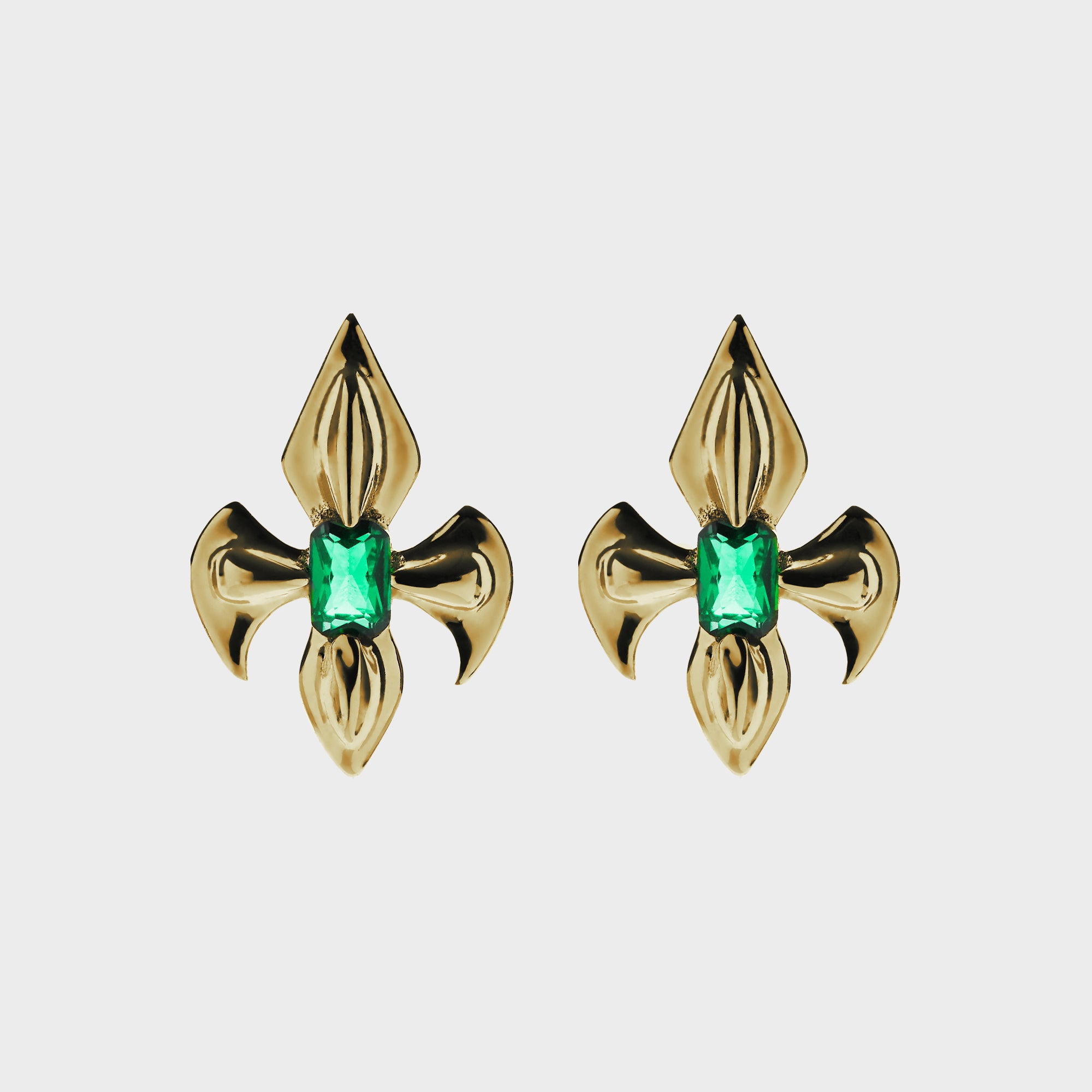 Emblem - Gold E Earrings