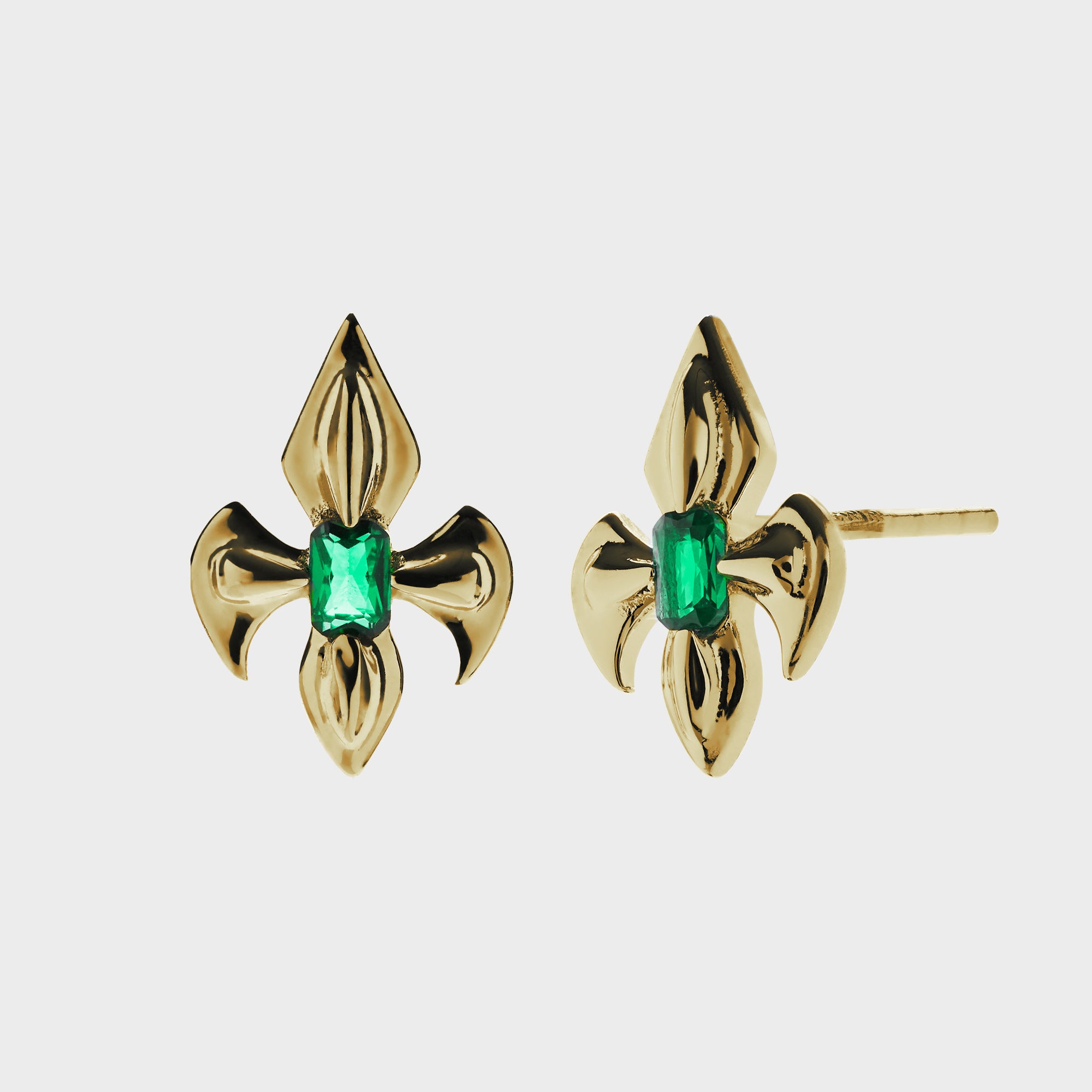 Emblem - Gold E Earrings