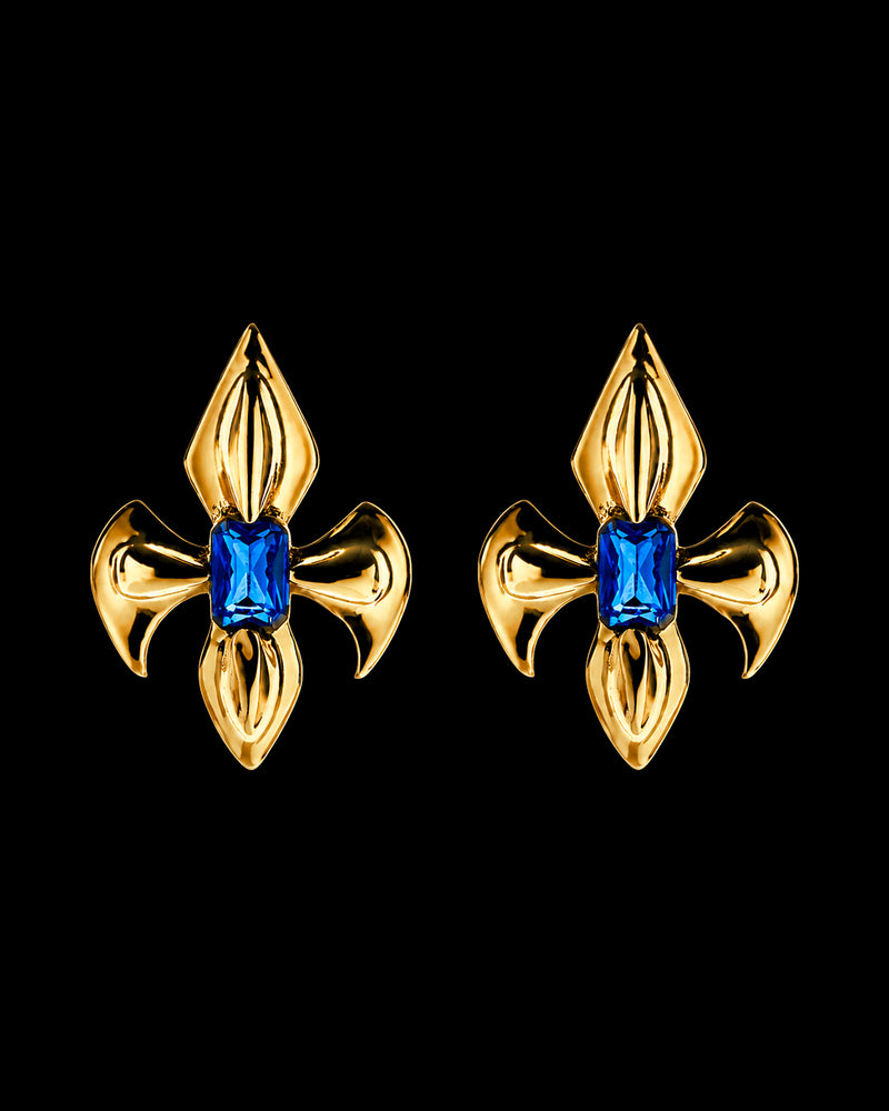 Emblem - Gold B Earrings