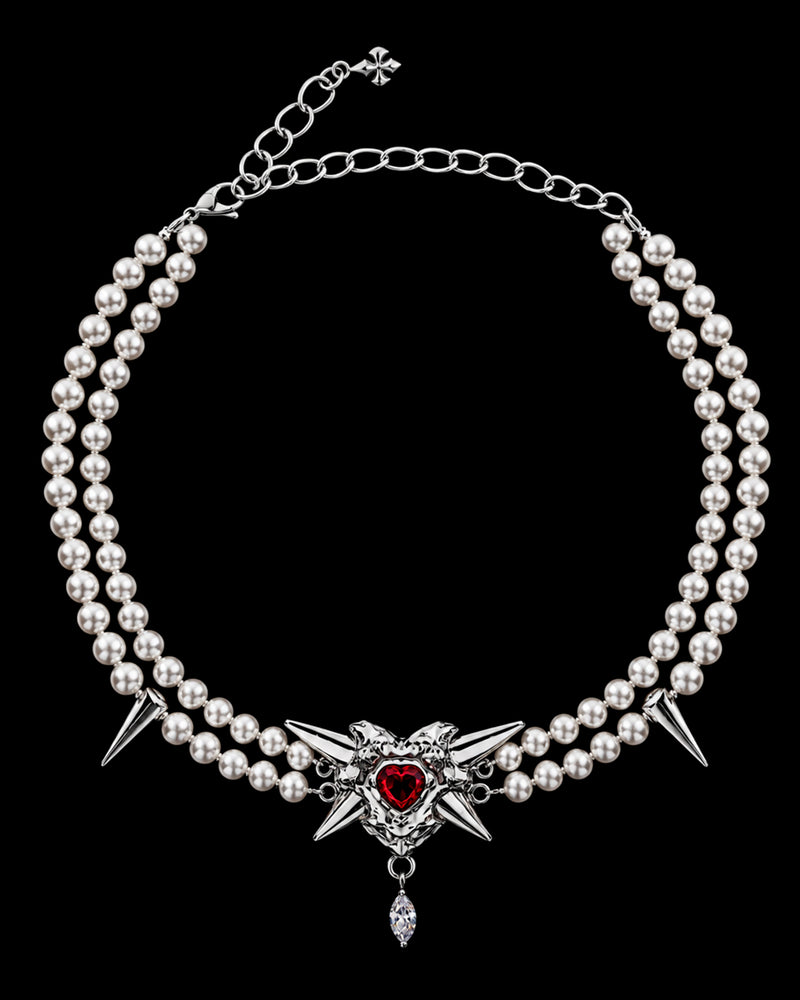 Spiky - Red Necklace