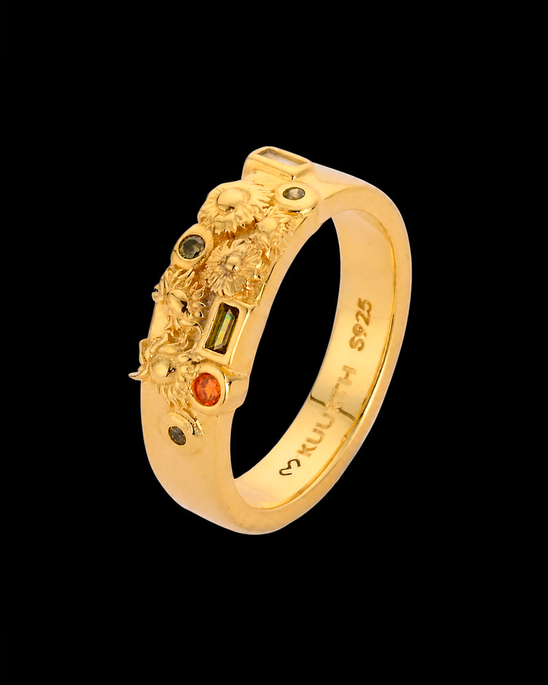 The Arles Sunflowers - Gold Ring LC