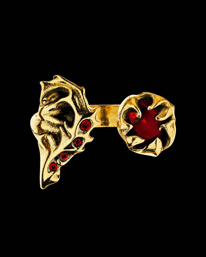 Heart - Gold Red Ring