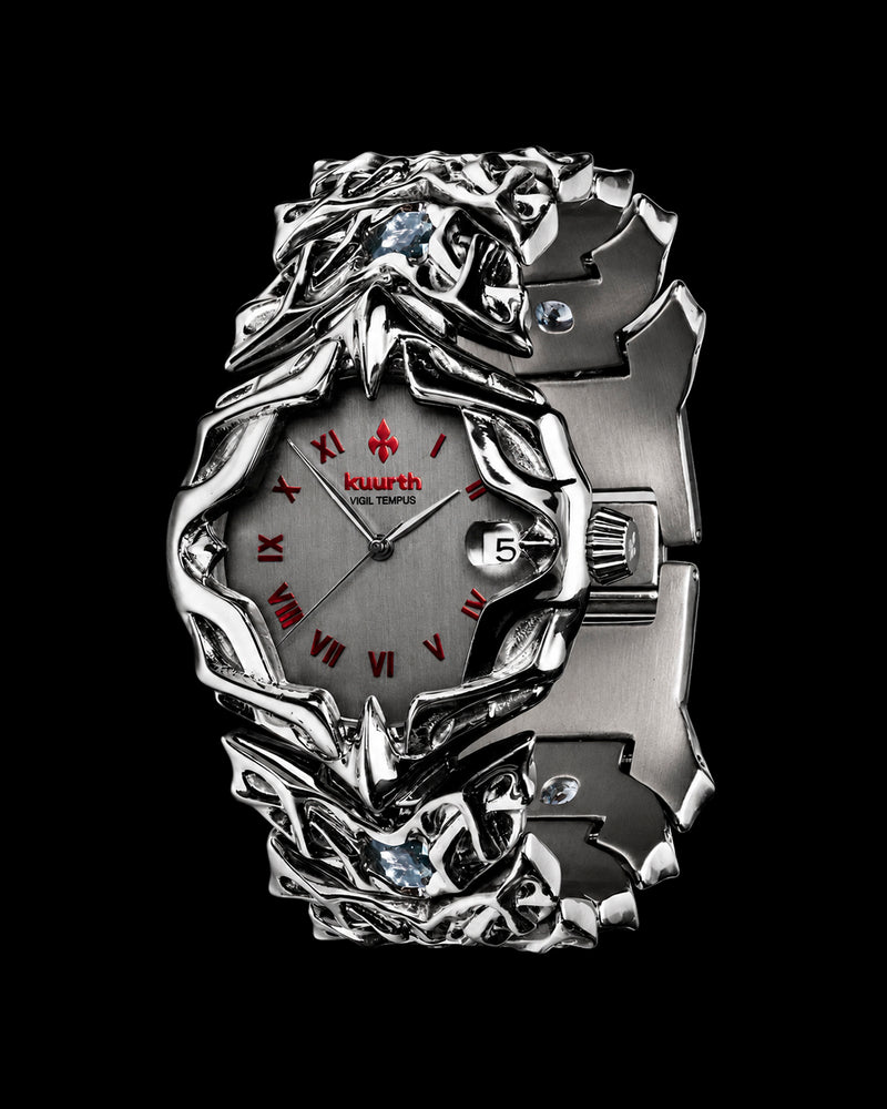 Vigil Tempus - Red & Silver Watch
