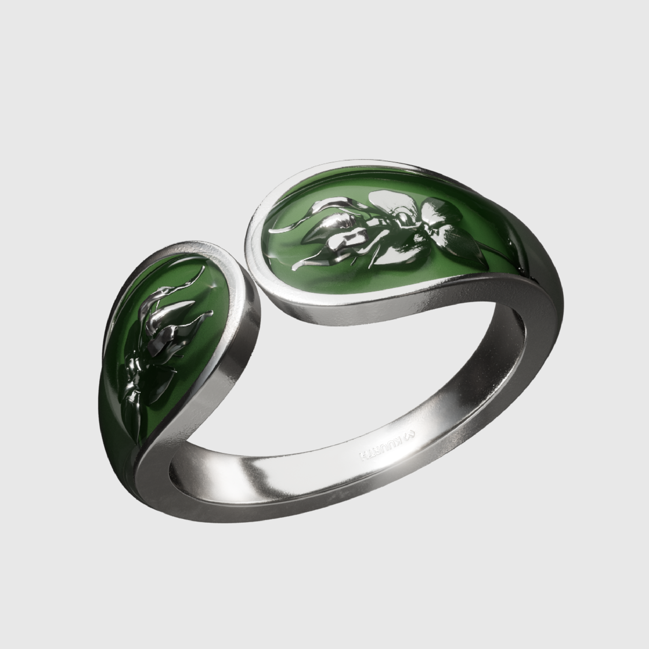 Jade and Marquise Diamond Ring | HN JEWELRY