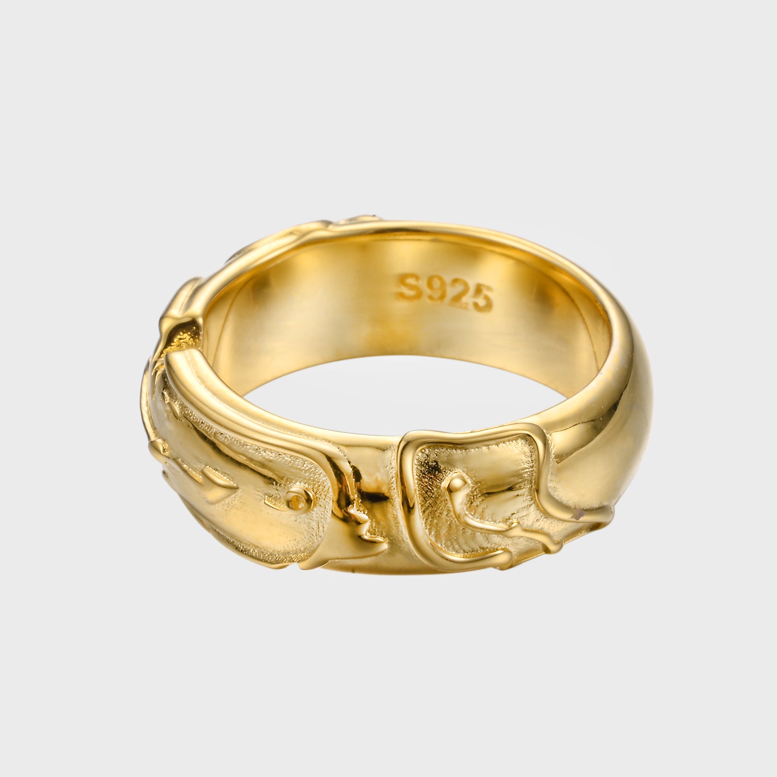 Soft Watch Exploding - Gold Ring