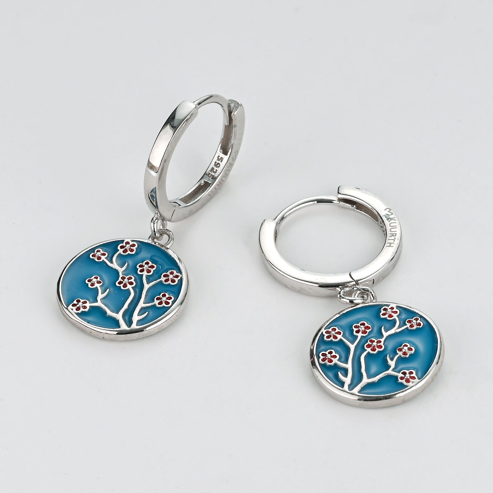Almond Blossom - Enamel Earrings