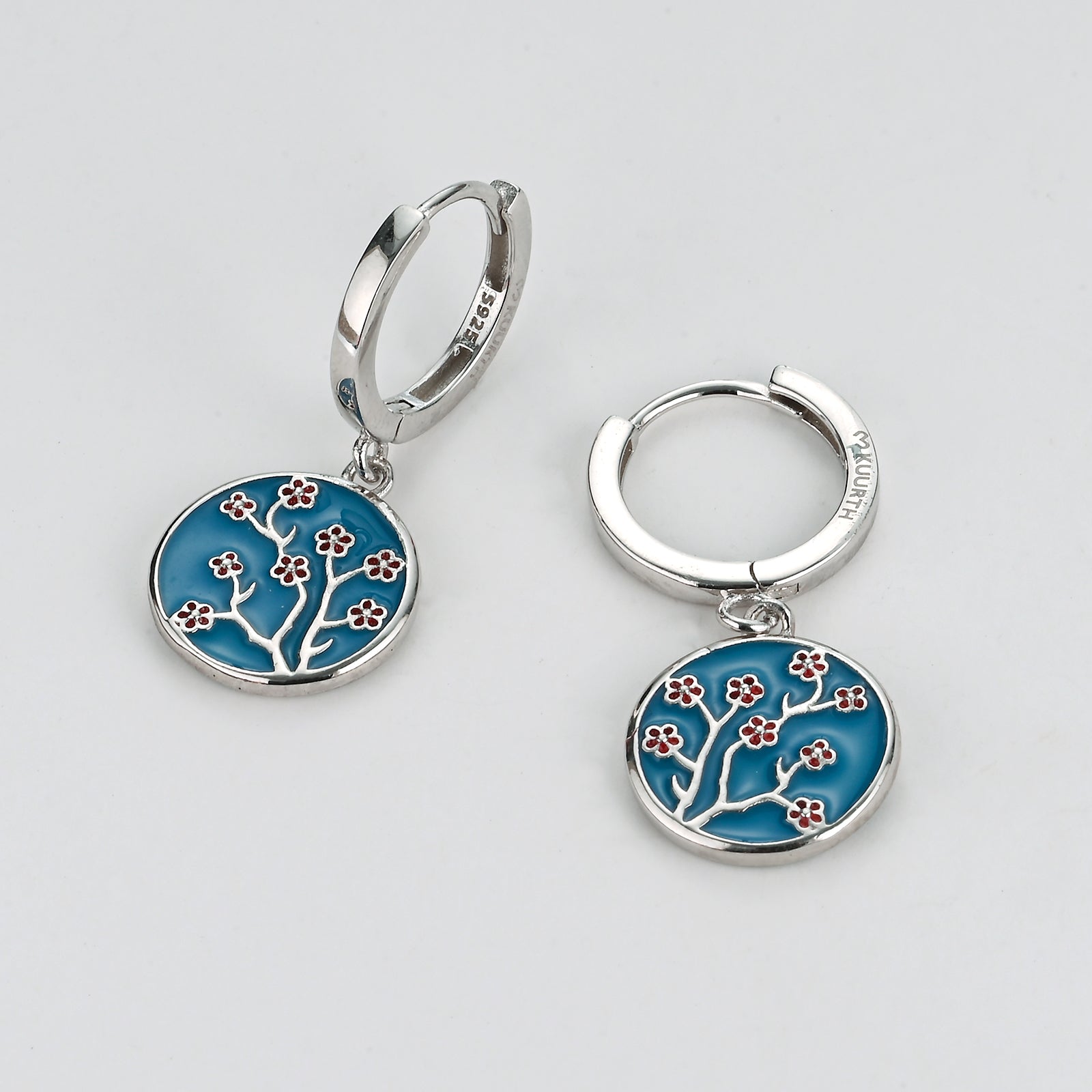 Almond Blossom - Enamel Earrings