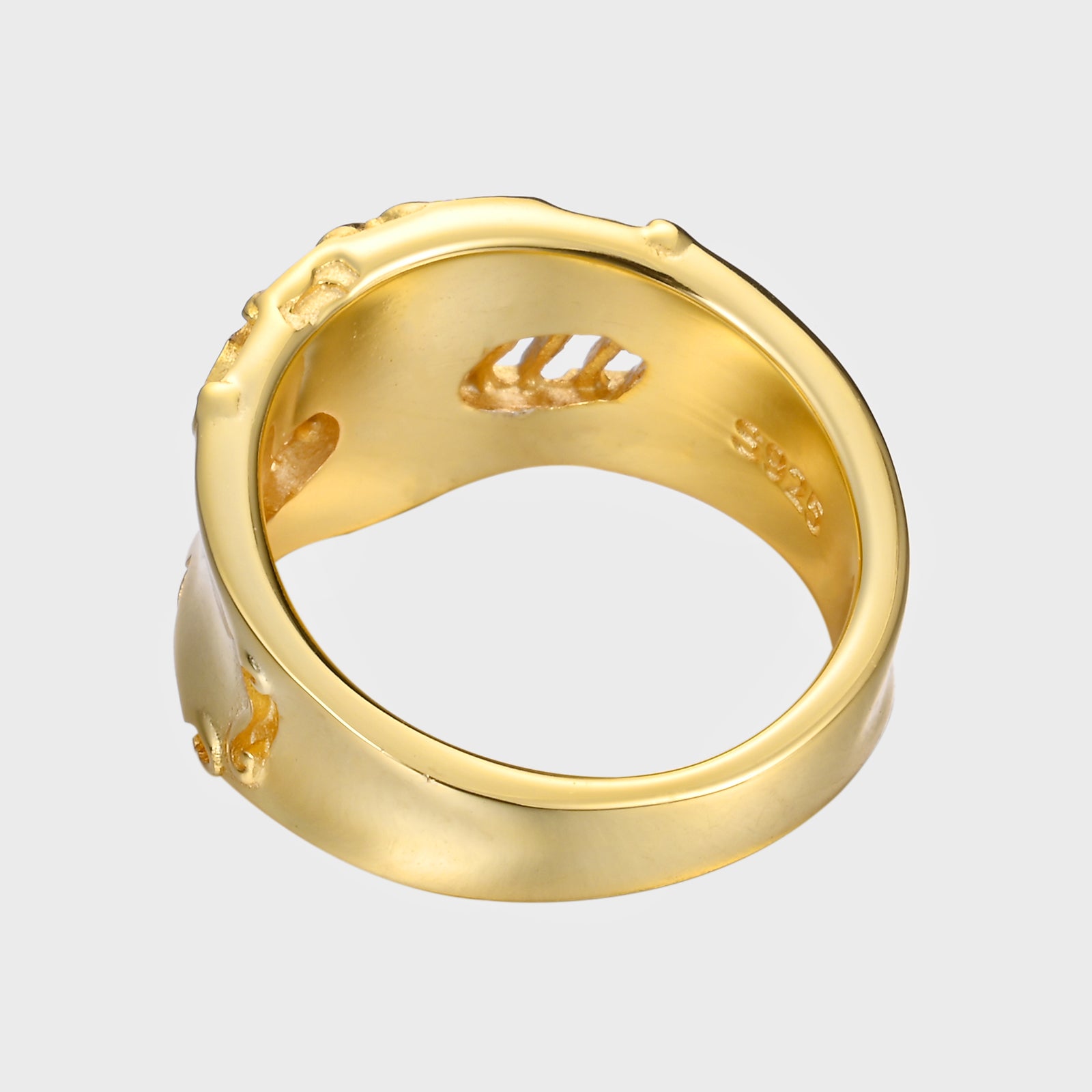 Modernist Mask - Gold Ring