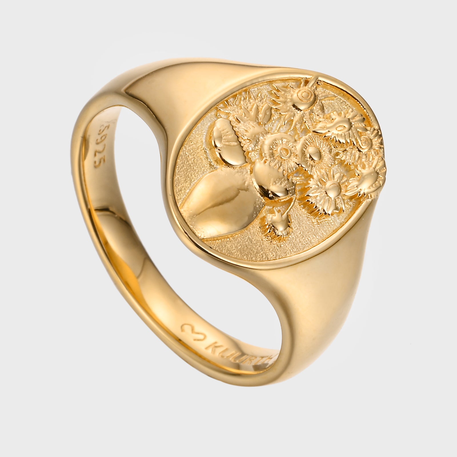 The Arles Sunflowers Gold Seal Ring V2 KUURTH