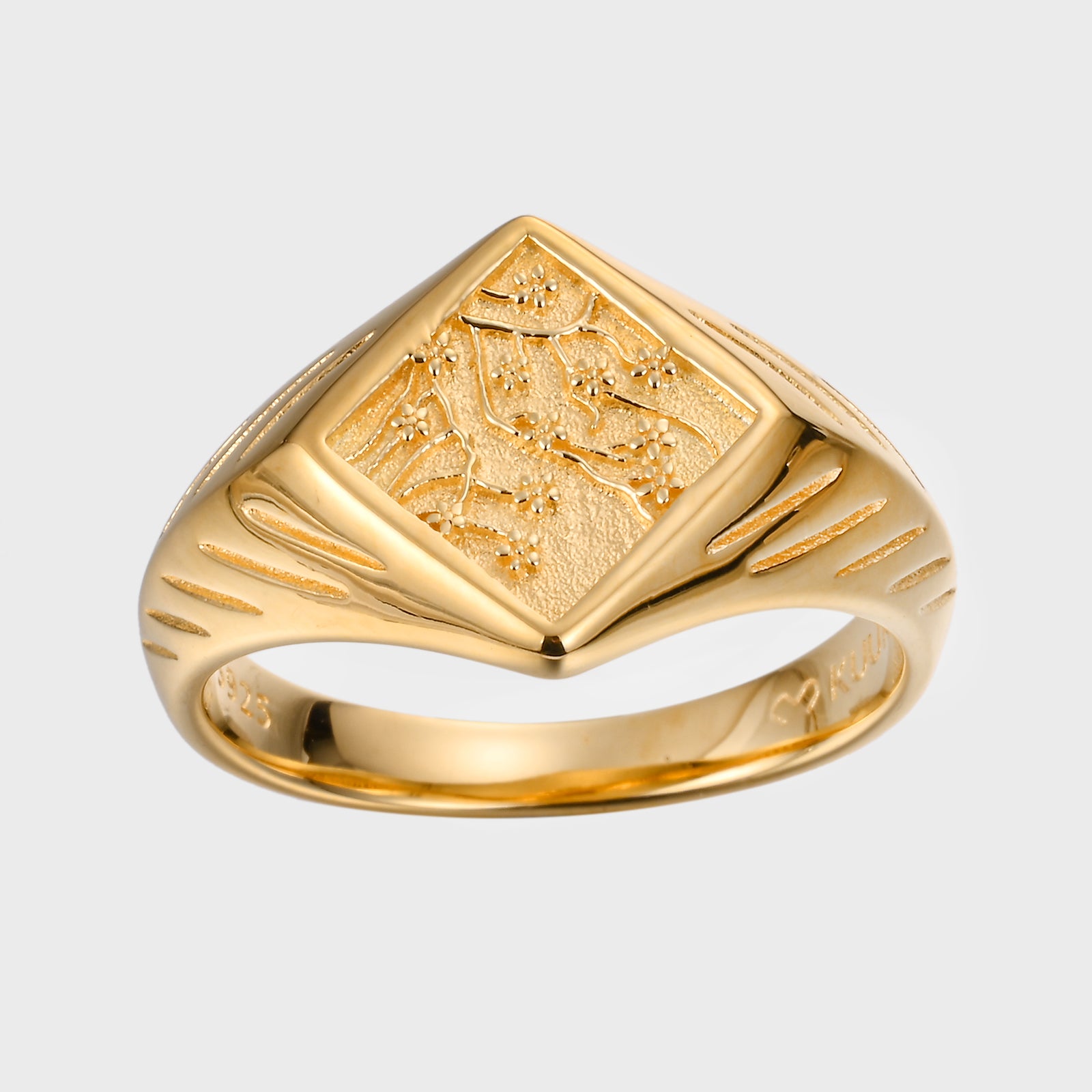 Almond Blossom - Gold Rhombus Ring