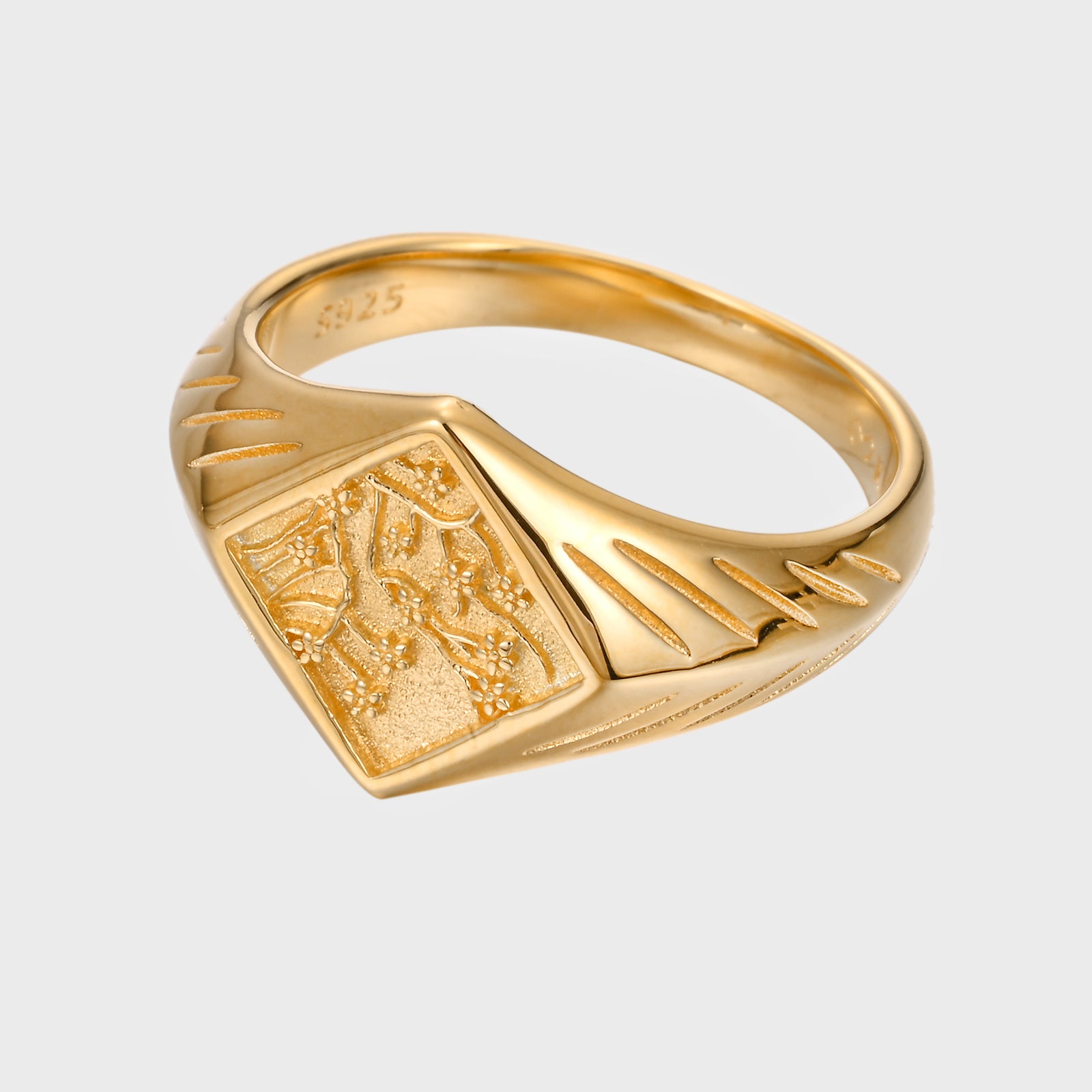 Almond Blossom - Gold Rhombus Ring