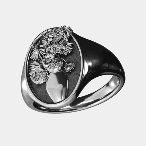 The Arles Sunflowers - Seal Ring V2