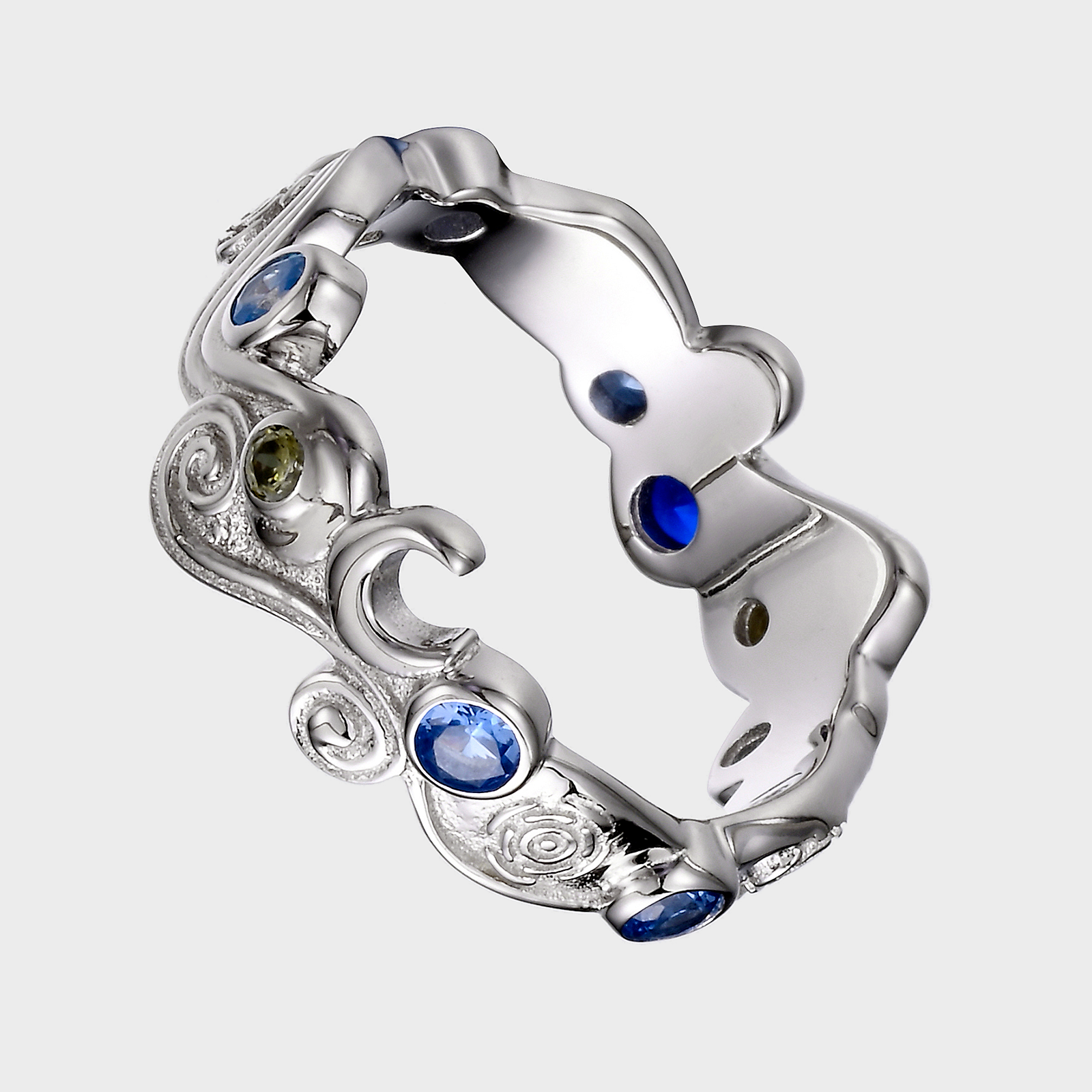 Buy Modern Gold Ring Design for Girls White Stone Adjustable Finger Ring  Online